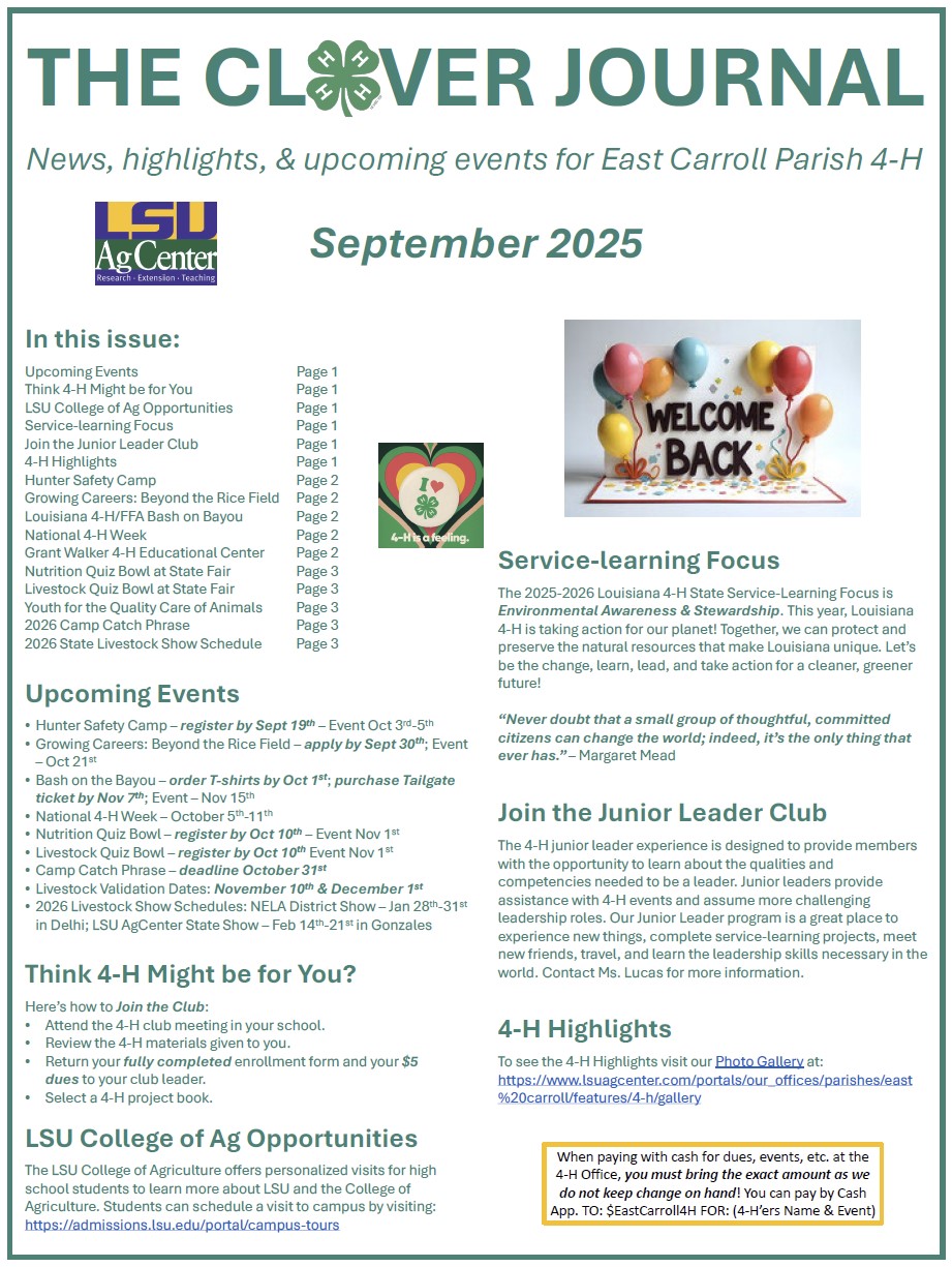 The Clover Journal, September 2025
